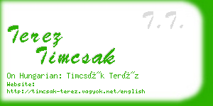 terez timcsak business card